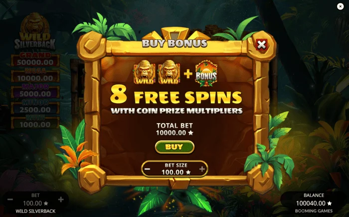 Wild Silverback - Free Spinsの開始