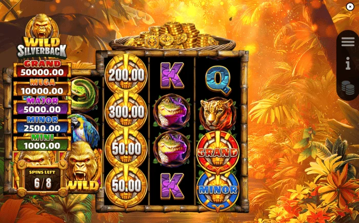 Wild Silverback - Free Spins中のゲーム画面